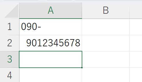 セルを確定させれば半角数字になる。ただし、先頭に0が入っているとその0は消えてしまう